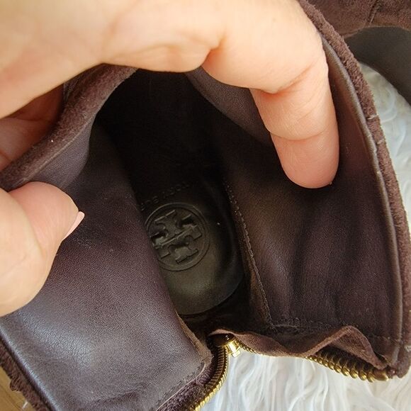 Tory Burch Brown Suede Ankle Boots 8.5 - Picture 9 of 11